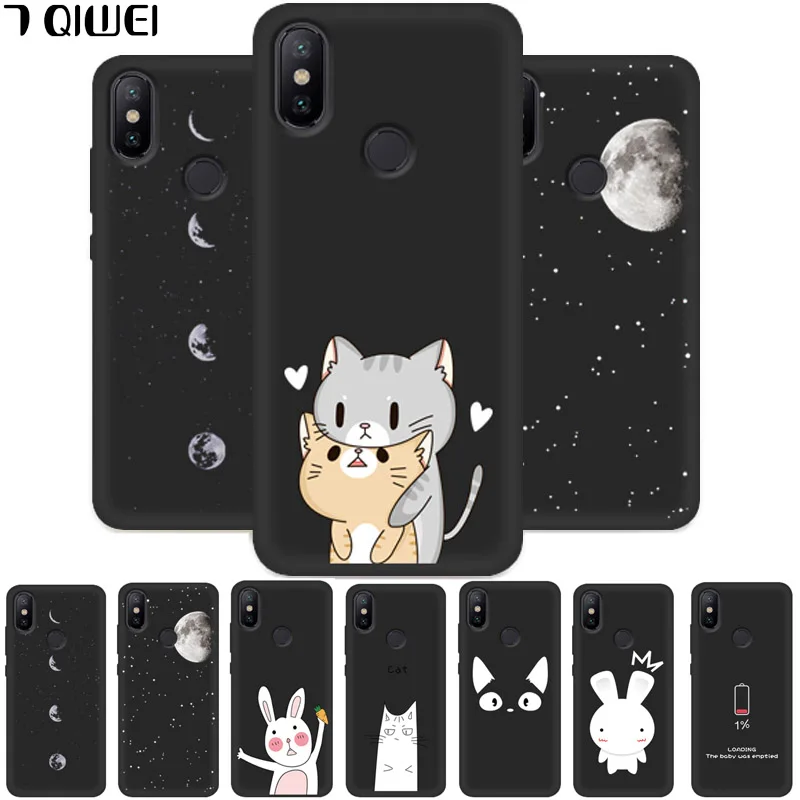 

For Xiaomi Redmi S2 Case 5.99 Fashion Black Silicone Case for Xiaomi Redmi S2 Cover Y2 TPU Soft Funny Cartoon RedmiS2 Rabbit S 2