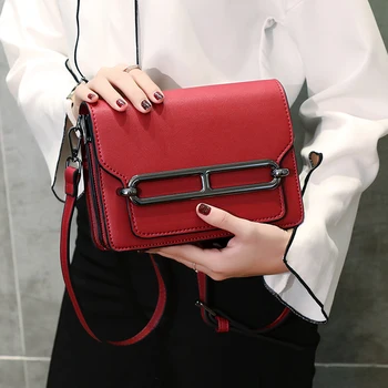 

2020 New Brand Fashion Women Bag PU Leather Shoulder Bag Female Red Messenger Bag For Office Lady Crossbody Women's Handbag 234