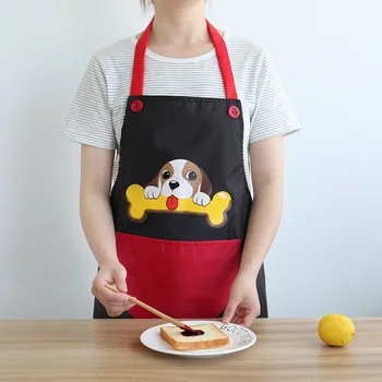 

Adult cooking apron oil-proof gowns home Korean women's fashion sleeveless kitchen work clothes hanging neck waist apron