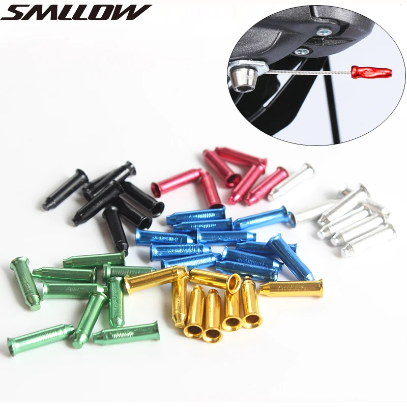 

10 Pcs/Lot Aluminum Alloy MTB Bike Bicycle Brake Cable Tips Crimps Bicycles Derailleur Shift End Caps Core Inner Wire Ferrules