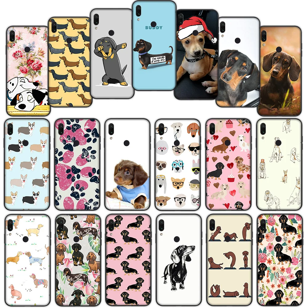 

Animals Dogs Dachshund Cute Soft Cover Case for Xiaomi Redmi Note 7 4 4X 6 Pro 5 Plus 5A 6A Go S2