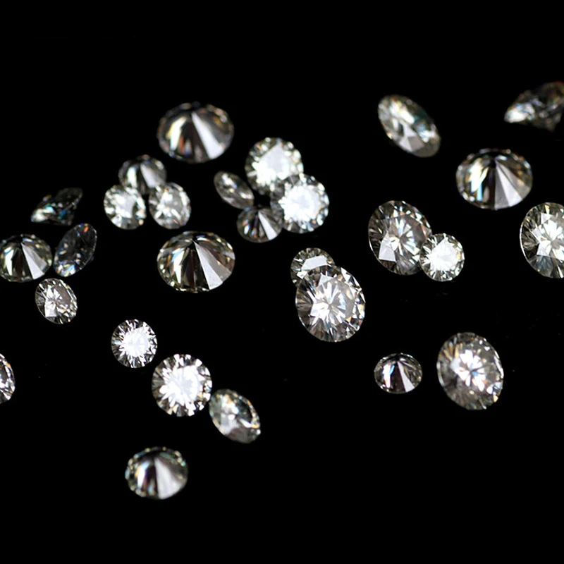 EDI DEF Color Grade Loose Moissanites 1.5 Carat 7.5mm Round Brilliant Moissanites Diamond Jewelry Test Positive As Diamond Does