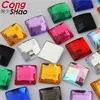 Cong Shao 100pcs 12mm Faceted Square Colorful flatback Acrylic rhinestone trim stones and crystals DIY costume Accessories ZZ731 ► Photo 1/6