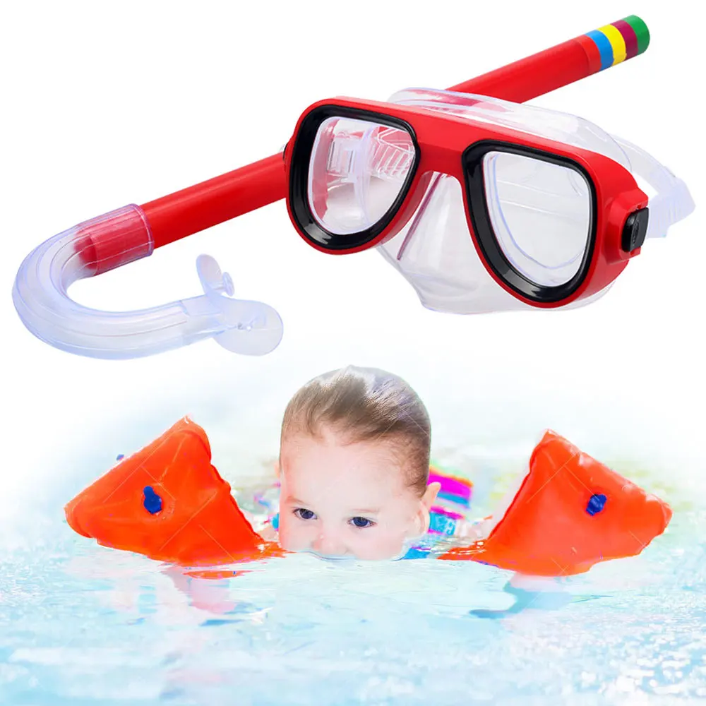 SKL Snorkel Set Swimming Snorkelling Mask with Anti-Fog Goggles Diving Swim Equipment for Boys and Girls Kids Diving Scuba Glass