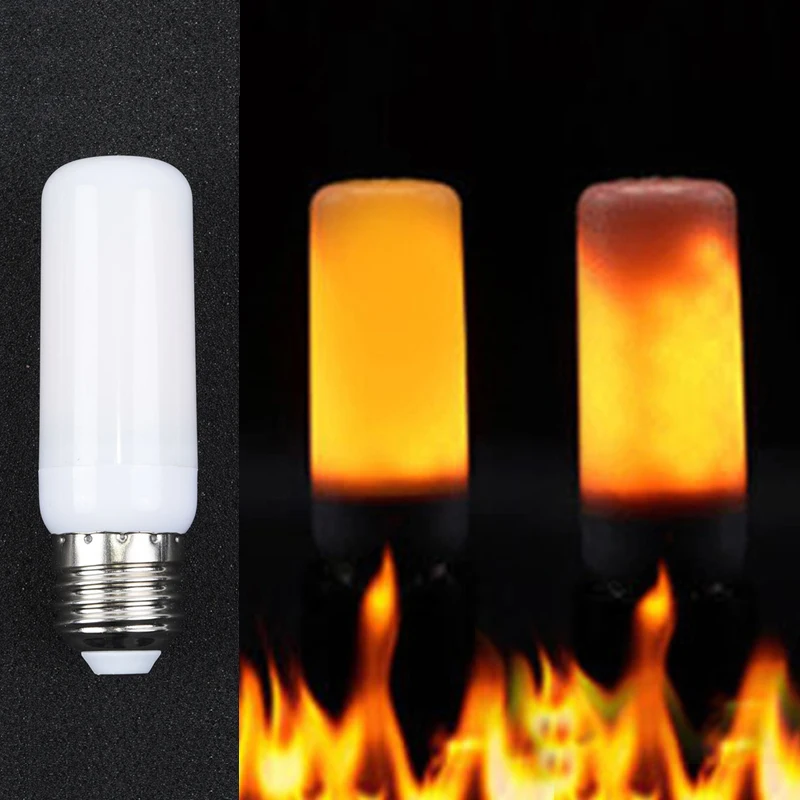 Динамический эффект пламени светодиодный светильник-Кукуруза лампа E27 имитация мерцания заменить газовый фонарь-украшение лампы