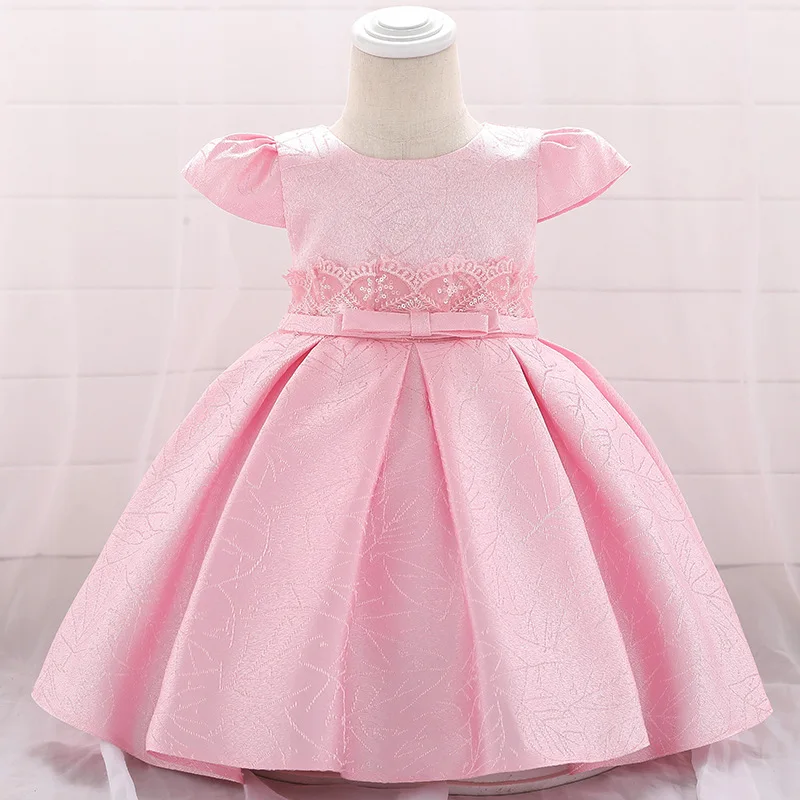 Платье для девочек на первый день рождения, летняя детская одежда, платье принцессы для новорожденных девочек, платье для вечеринки, свадьбы, крестильное платье для маленьких девочек