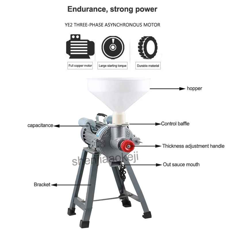 Немой шлифовальный станок для переработки арахисового масла пюре соус шлифовальный станок многофункциональный коммерческий кунжутный соус машина 220 В