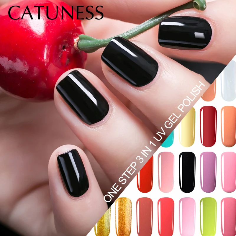 

CATUNESS Colorful One Step UV Gel 3 In 1 Nail Soak Off Polish Manicure Semi Lasting Varnish DIY Set No Need Shiny Top Gel Polish