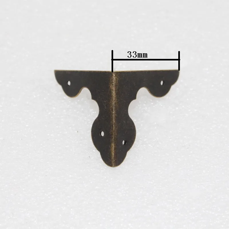 

Bronze Tone Triangle Corner,Wooden Box Corners,Furniture Protector,Decor For Wooden Box,2 Sides Protectors,Vintage style,33mm