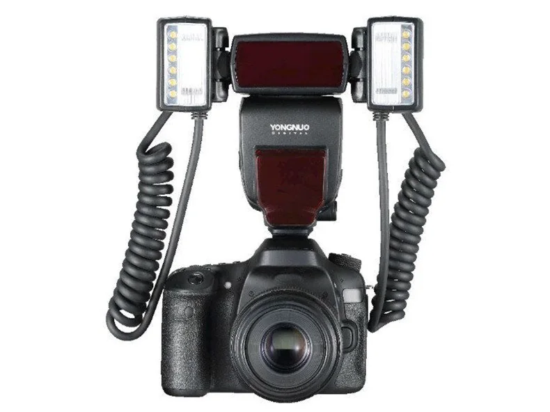 Yongnuo YN24EX YN-24EX E ttl Твин Lite Макросъемка Speedlite для камер Canon с двойной 2 шт головкой+ 4 шт переходных кольца