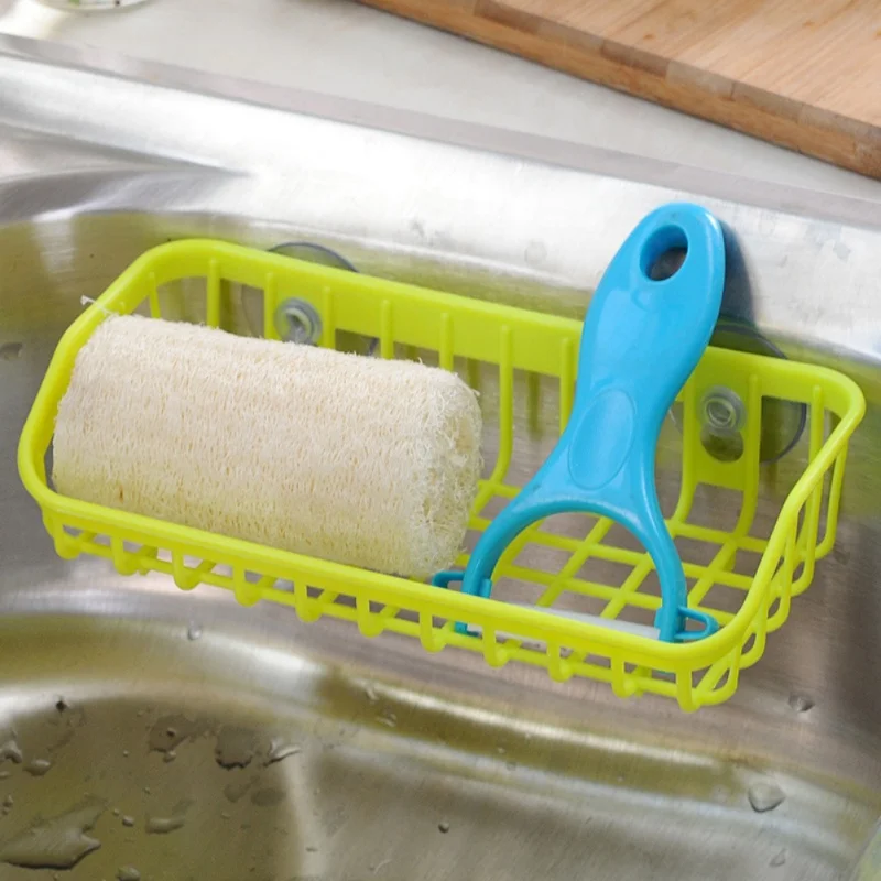 

Double Suction Cup Kitchen Drainage Shelf Multifunctional Dishwashing Sponge Storage Rack Kitchen Accessories New