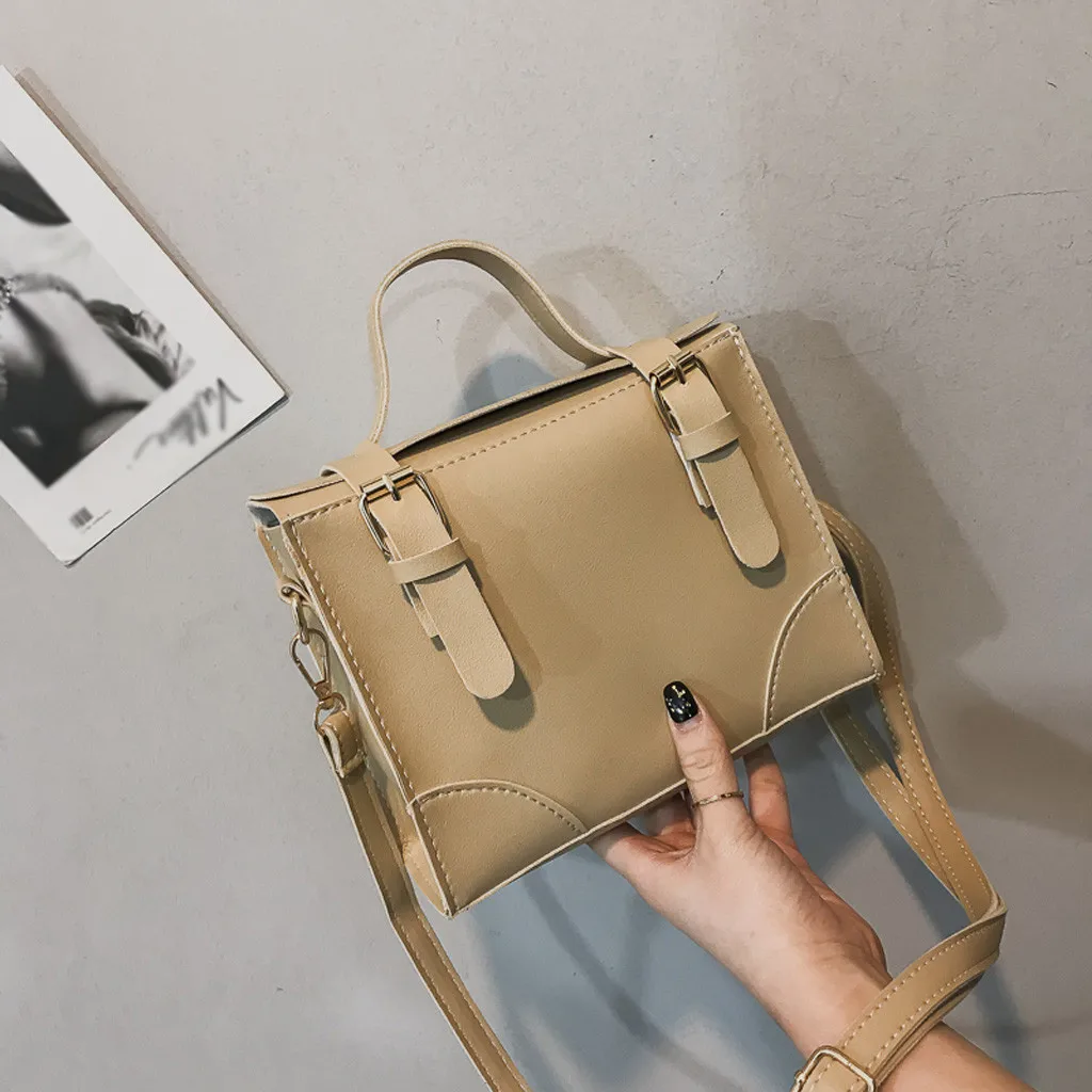 Ladies Bag Fashion Leather Solid Color Personality Shoulder Handbag Messenger bolsa masculina sac femme woman bag 2019