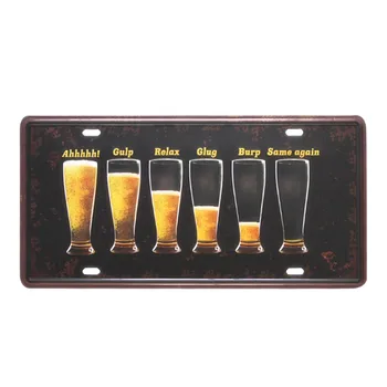 SUMMER BEER Car Plate Vintage Metal Tin Sign Bar Pub Club Tavern Home Decor Wall Stickers Art Poster Painting Free Shipping A617