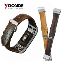 Yooside натуральная кожа сменные ремешки для часов Ремешок Браслет для FitBit Charge 2