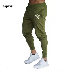 Новый для мужчин бегунов бренд мужской мотобрюки брюки, тренировочные брюки в повседневном стиле Jogger серый повседневное эластичный хлопок