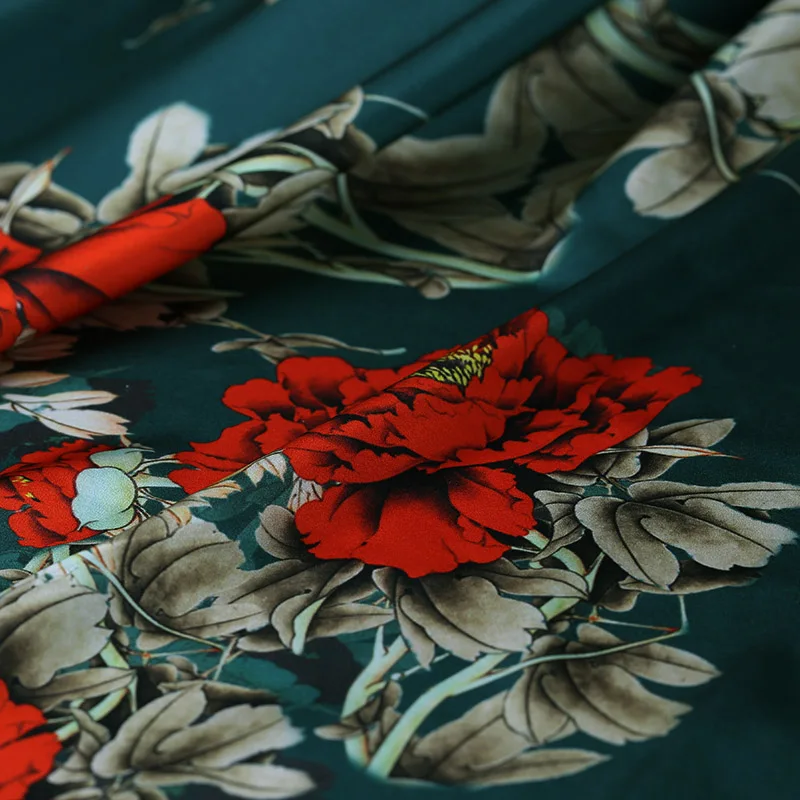 Clothing printing stretch silk satin fabric soft and breathable silk