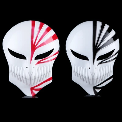100 шт./лот красные, черные ПВХ Bleach маска Ичиго Куросаки японского аниме костюм Косплэй маски для тема Маскарад