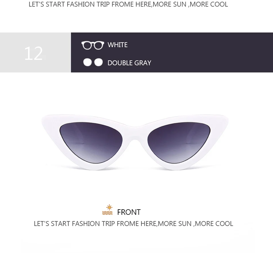 Sunglasses Women Retro New Brand Designer Sexy Cat Eye Triangle Vintage Sun Glasses Female Oculos UV400 In