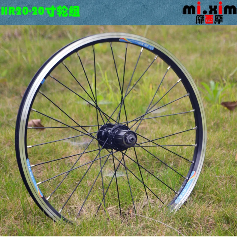 Excellent 20 Inch Folding Bike Bicycle 406 V Brake Wheels Wheel Rim Group Front100 Rear130mm Cassette Wheelset 4