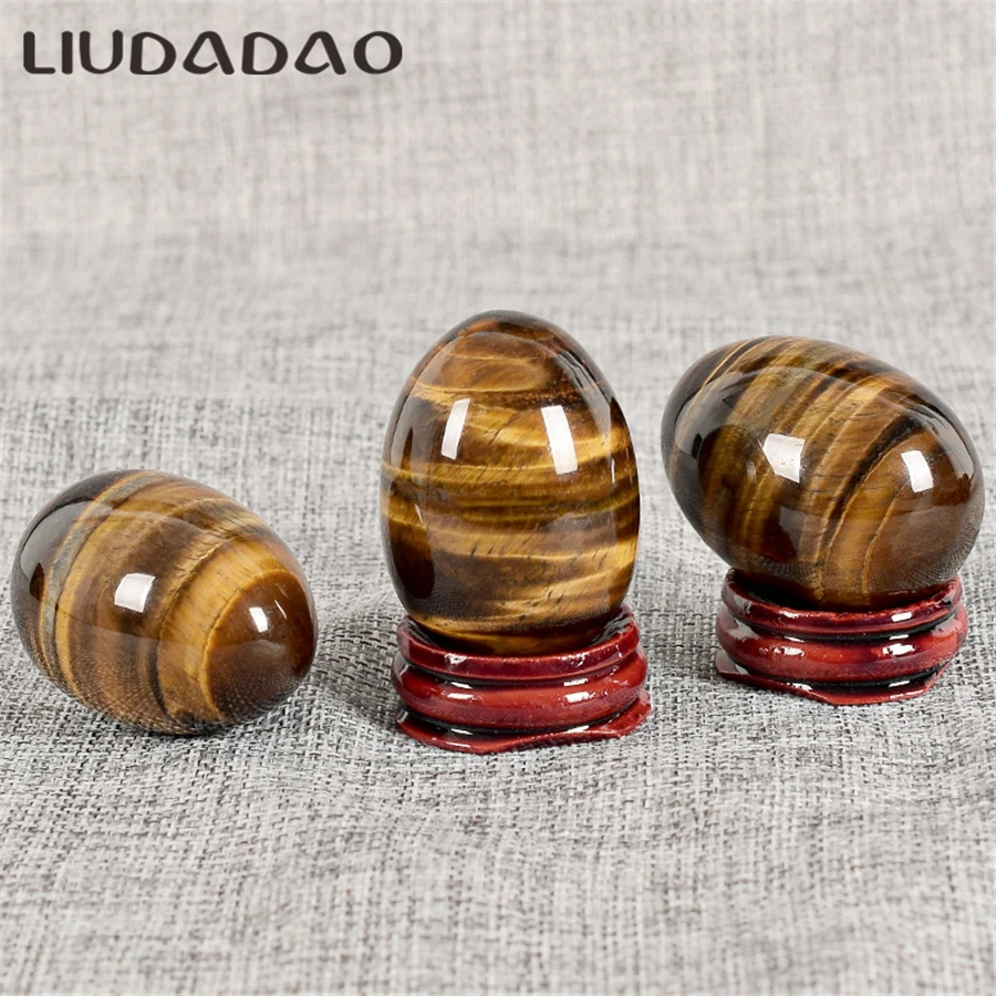

Natural Tigers Eye Yoni Eggs Massage Small Large Size Undrilled Kegel Exercise Muscle Care Pelvic Floor Tigenting Vaginal Health