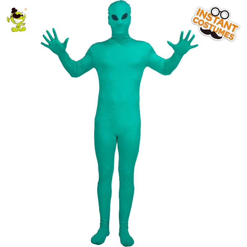 

Alien BodySuit Costume Men's Onepiece Jumpsuit Halloween Alien Role Play Fancy Dress Adult Horror Purim Party Costumes