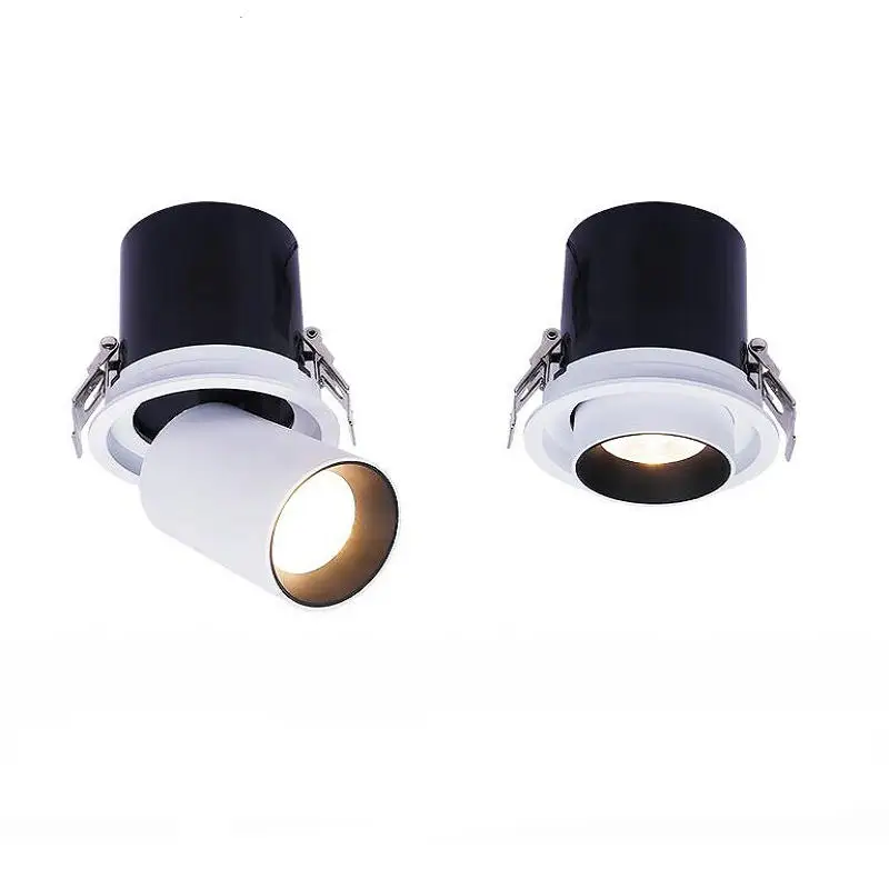 

10W 15W LED spotlights embedded ceiling light living room simple Nordic Adjust up down left and right CREE COB downlight 8PCS