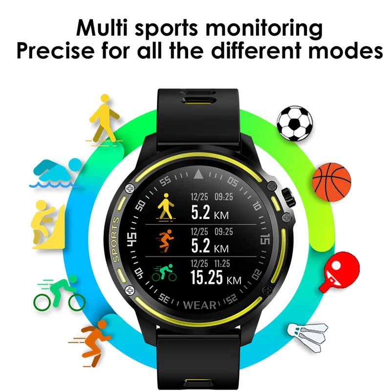 L8 Smart Uhr Männer IP68 Wasserdicht Reloj Hombre Modus SmartWatch Mit EKG PPG Blutdruck Herz Rate sport fitness uhren