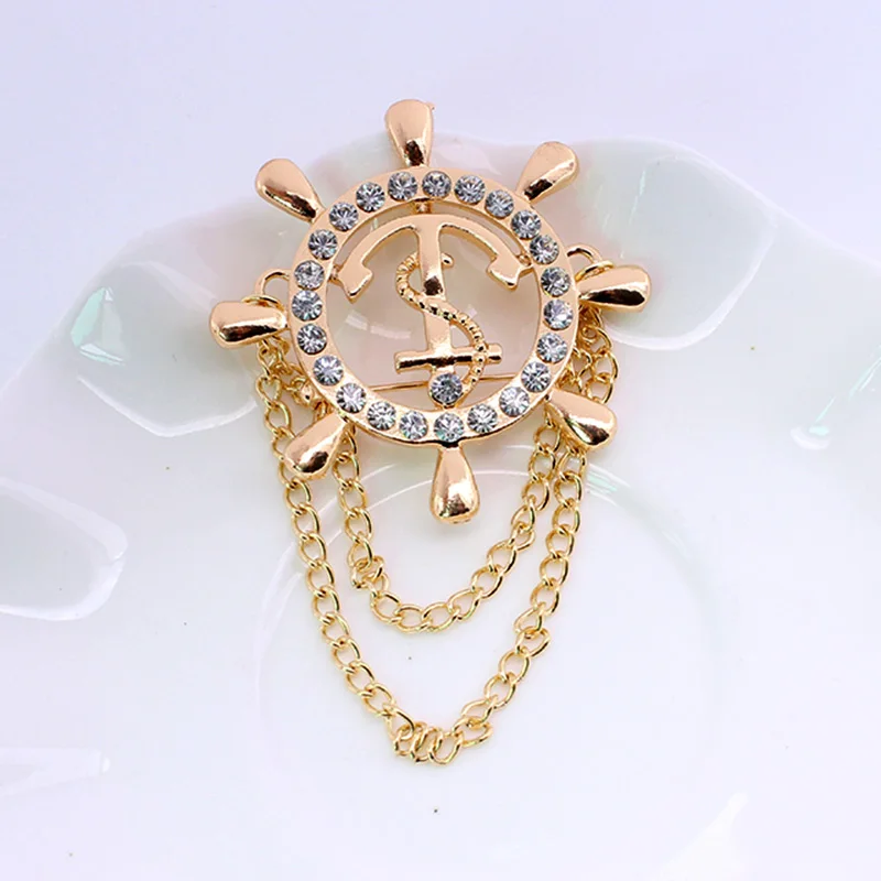 

Brooches Anchor Chain Metal Badge Accessories Icons on Clothing T-shirt Clothes Bag Backpack DIY Personality