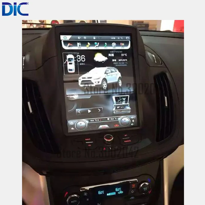 Top DLC Android 6.0 GPS navigation player Car Styling radio vertical screen mirror link video audio For ford Kuga Escape 2013-2017 1
