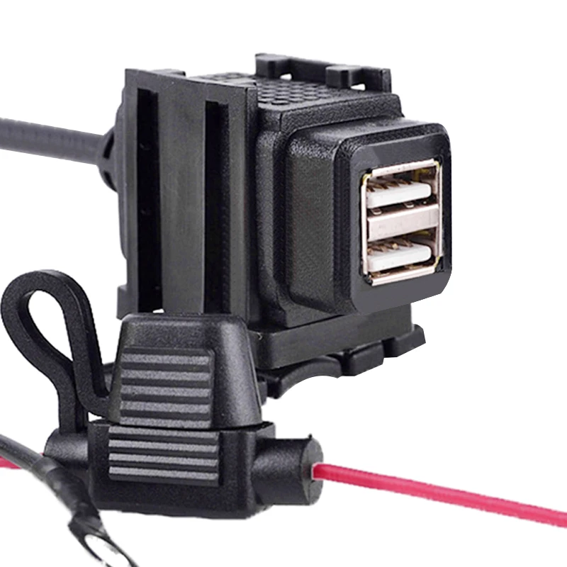 Зарядное устройство EAFC на руль мотоцикла с двумя USB портами 12 В водонепроницаемый
