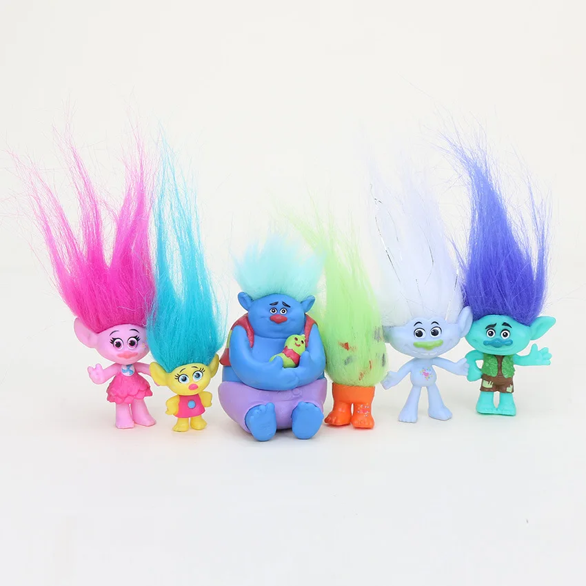 Comprar 3 7 cm 6 unids/set Trolls de PVC figura de