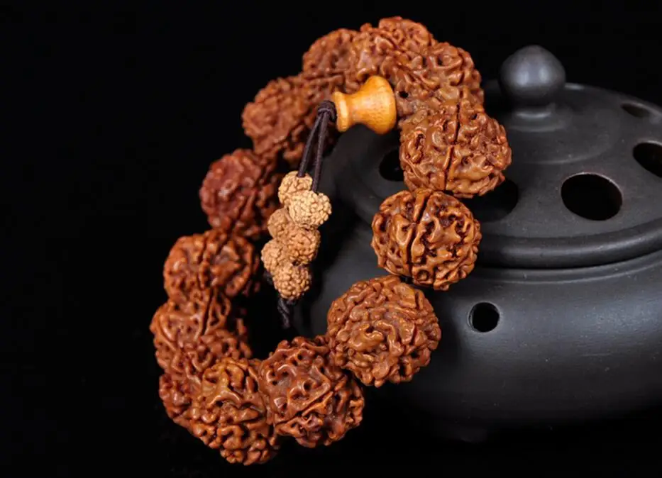 Koraba Fine Jewelry пять лепестков Rudraksha семена Бодхи Тибет буддизм Эластичный Браслет