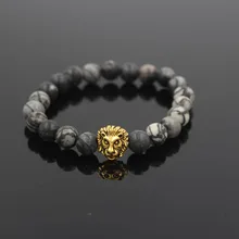 Faitheasy трендовые украшения натуральная сеть сплав высокомерие большие эластичные бусины браслет