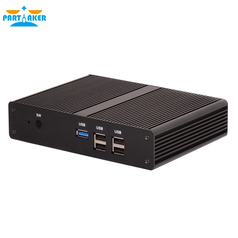 Мини компьютер без вентилятора P4 Intel Celeron J1800 двухъядерный J1900 четырехъядерный 2 0