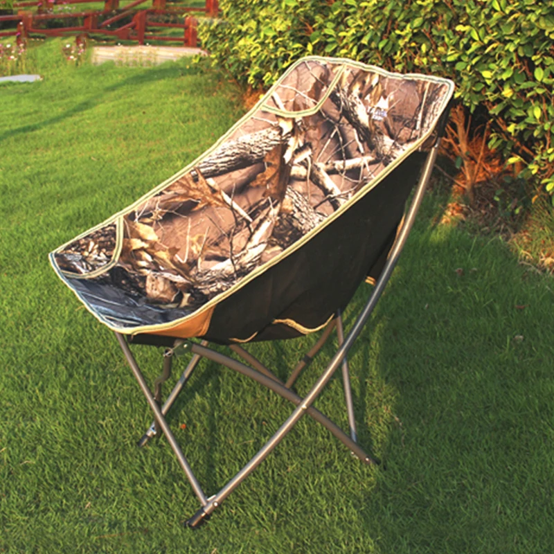 

Modern Leisure Outdoor Fishing Folding Chair Easy Beach Camping Picnic BBQ Portable Ultra-Light Chair Balcony Moon Chair sale