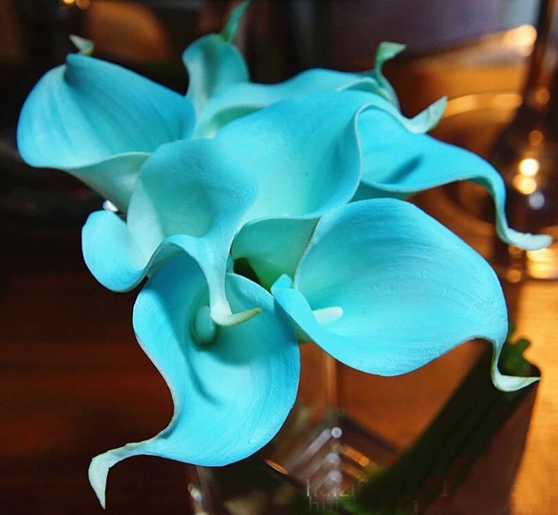 9 шт. Декоративный букет голубых лилий для бассейна|centerpieces for wedding receptions|decor