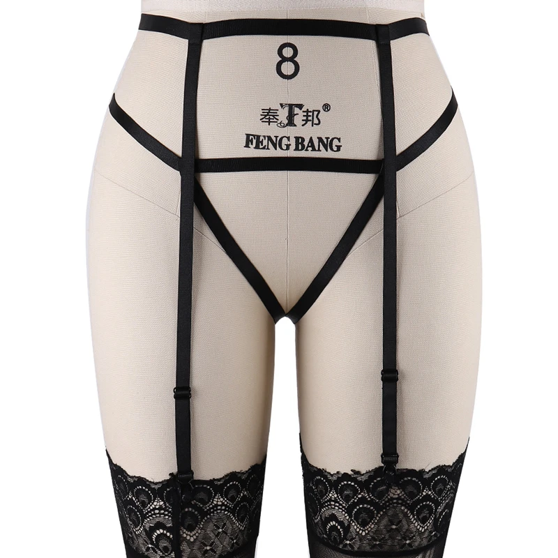 Buy Womens Sexy High waist Cage Harness Garter Belt