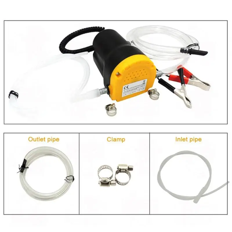 12/24 V 60 W الزنك سبيكة سيارة مضخة طرد مركزي كهربائية زيت فرامل رقيق استنزاف النازع ل RV قارب شاحنة + أنابيب شاحنة rv قارب السباكة