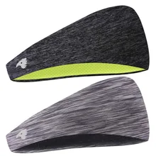 

2 Pack Mens Headband, Guys Sweatband Sports Headband for Men Women Unisex, Performance Stretch & Moisture Wicking