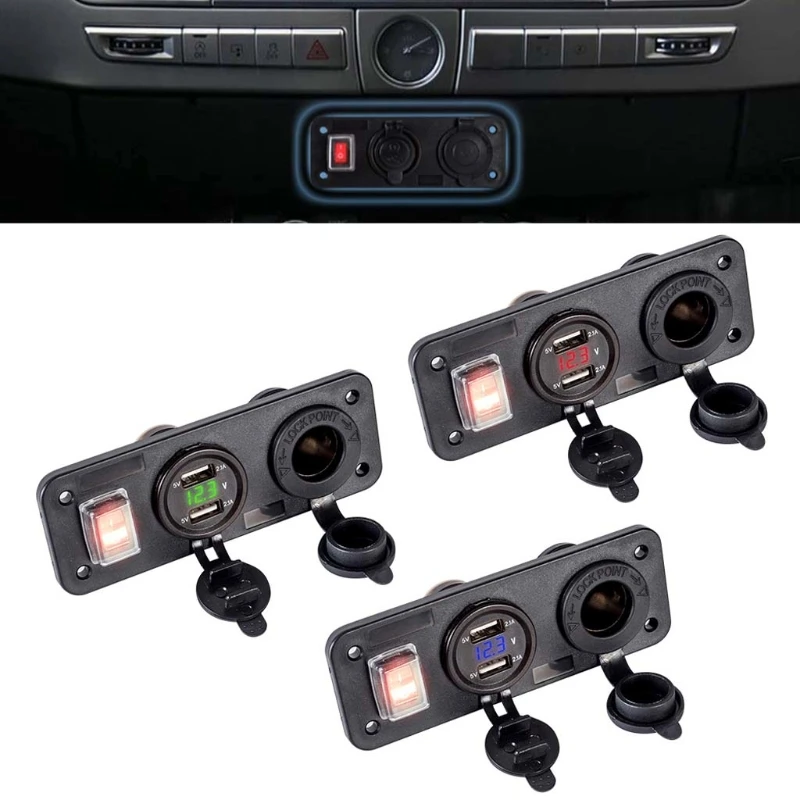 2019 автомобильный катер грузовик 12 В 24 в 2 USB зарядное устройство вольтметр