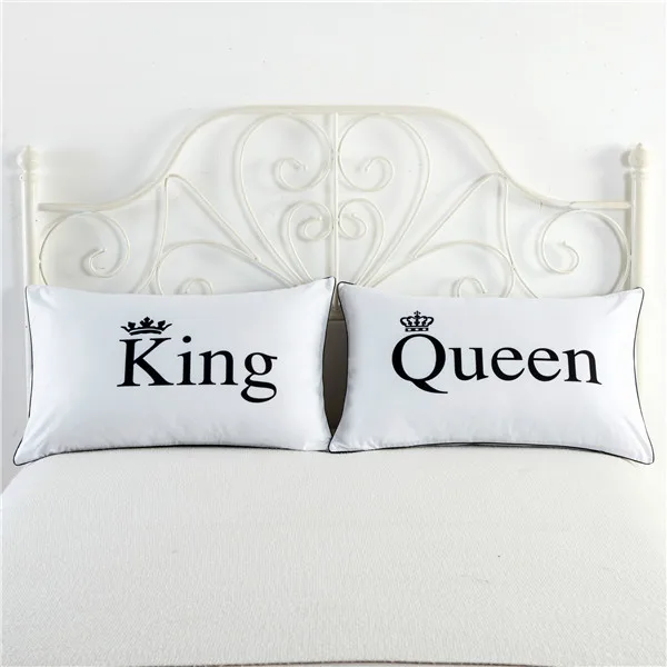 20 Colour Queen King Love Personalized white Pillowcase Decorative Body