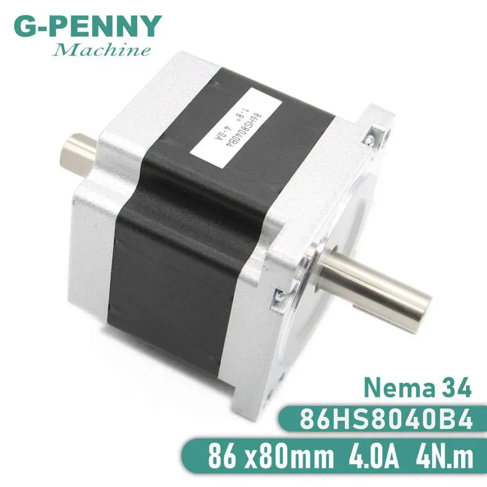 

Шаговый двигатель NEMA 34 с ЧПУ, 86x80 мм, 4,0 А, два вала, Nema34, шаговый двигатель для деревообрабатывающего станка с ЧПУ