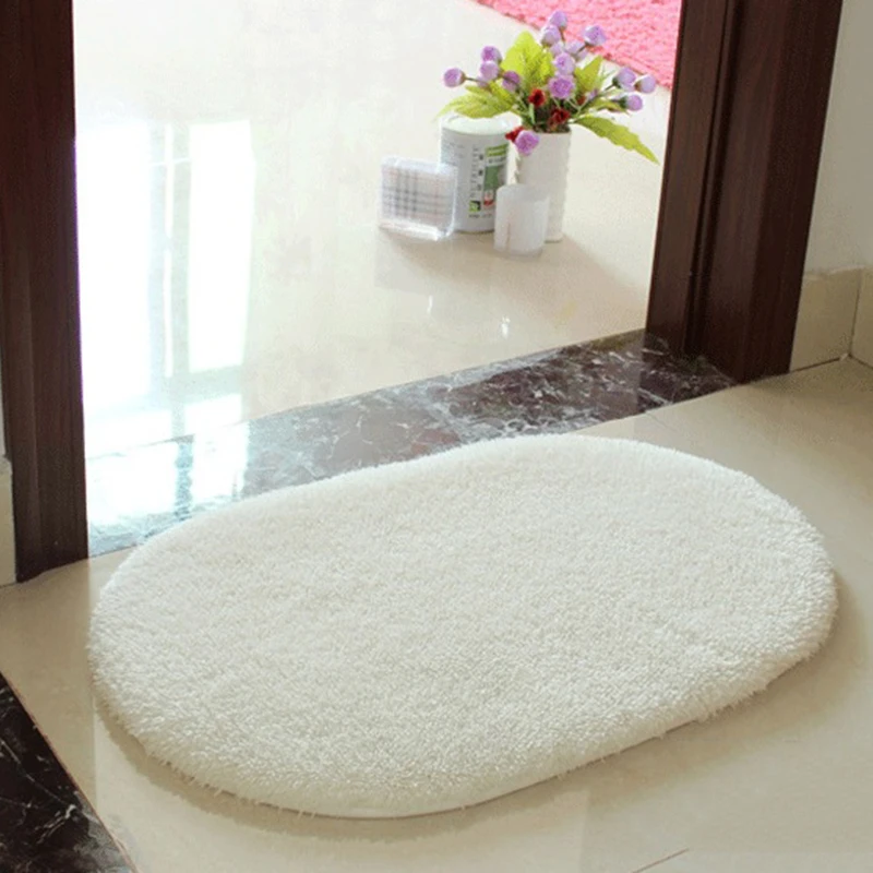 Коврик для ванной Мягкий впитывающий унитаз напольный для ванной и спальни коврик нескользящий коврик для ванной - Цвет: White