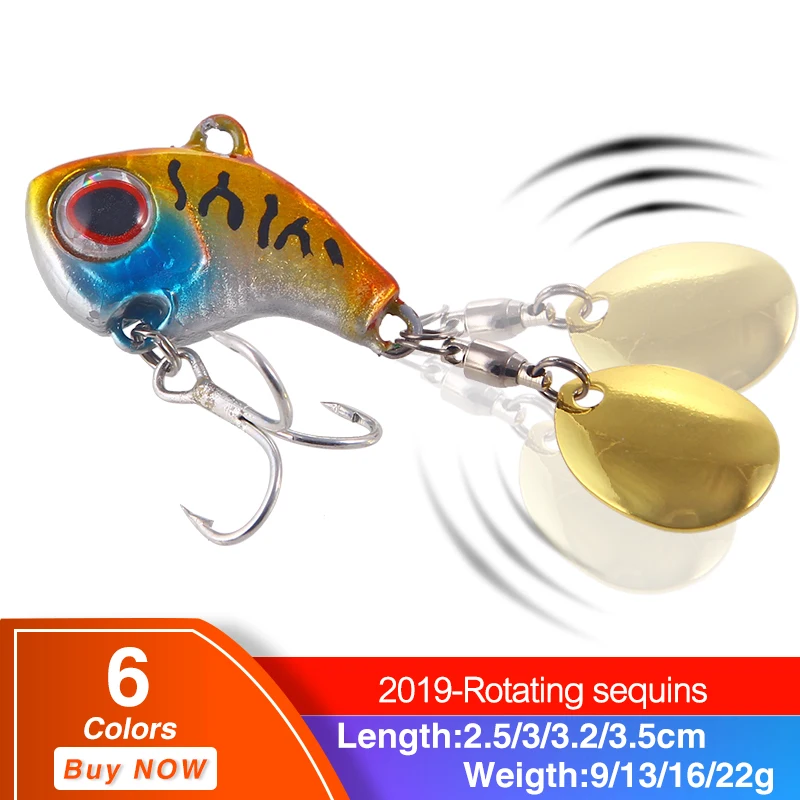 HAODIAOZHE Ложка VIB жесткая приманка рыболовные приманки 9 г 13 16 22 вращающийся