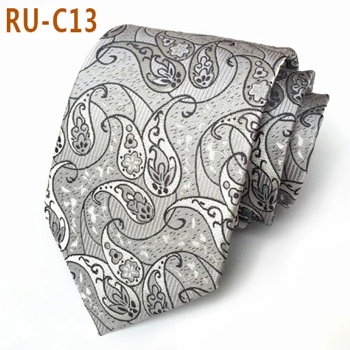 RU-C13 67 цветов, шелковый галстук для мужчин, жаккардовый, 8 см, Модный Цветочный галстук, деловой галстук для свадебной вечеринки, галстук, подарок для Него - Цвет: RU-C13