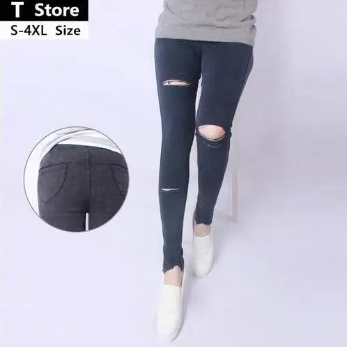 Джинсы женские с белыми дырками высокой талией|high waist pants|pants stylewaist pants |