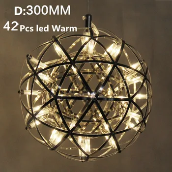 

Modern Loft Spark Ball Led Pendant Light Firework Ball Stainless Steel Pendant Lamps Silve Hanging Lamps Ball Lighting Ac110-240