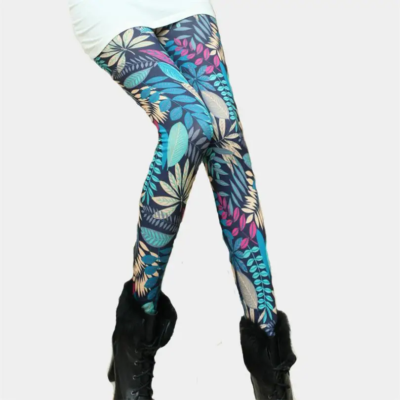 

NDUCJSI Print Leggings Elastic Pants Women Trousers Leaf Constellation Gym Sexy Fitness Leggins
