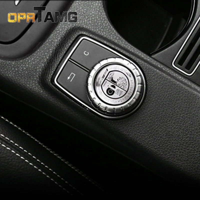 1 шт. 3D Металл Кондиционер мультимедийных кнопок крышка наклейки Эмблемы автомобилей для Mercedes Benz AMG GLC CLA ML GL Class s200 s300