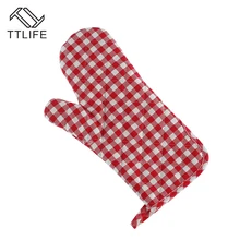 TTLIFE 1 шт. термостойкая кухонная утолщенная перчатка для готовки на гриле хлопковая рукавица для Гриль-барбекю прихватка для духовки Держатель кастрюли перчатка для приготовления пищи